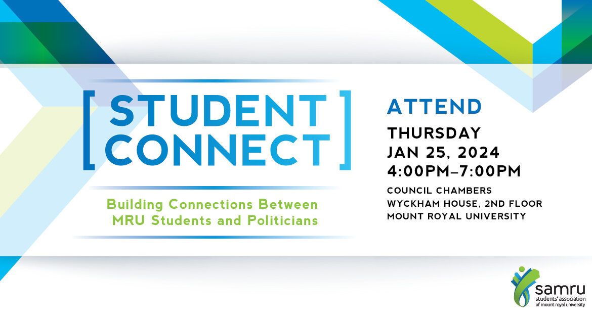 Student Connect 2024 will take place in Wyckham House Council Chambers (Z236) on January 25 from 4-7pm.